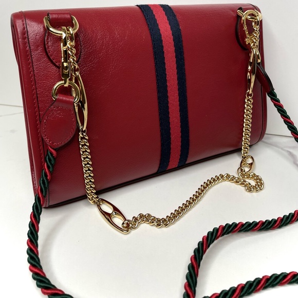 Authentic Gucci Rajah Web Chain Shoulder Bag - Picture 6 of 8